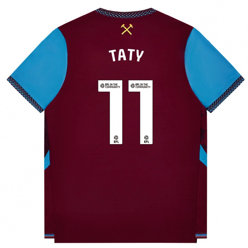 Danxen Niño Camiseta Taty Castellanos #11 Borgoña Azulaciano 1ª Equipación 2026/27 La Camisa México