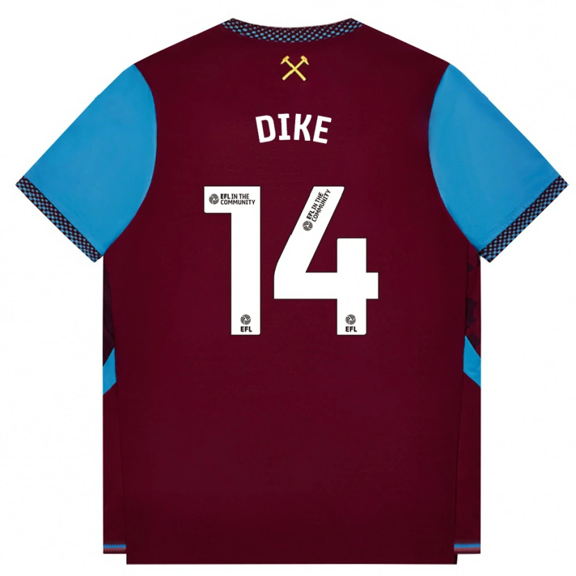 Danxen Niño Camiseta Lewis Dike #14 Borgoña Azulaciano 1ª Equipación 2026/27 La Camisa México