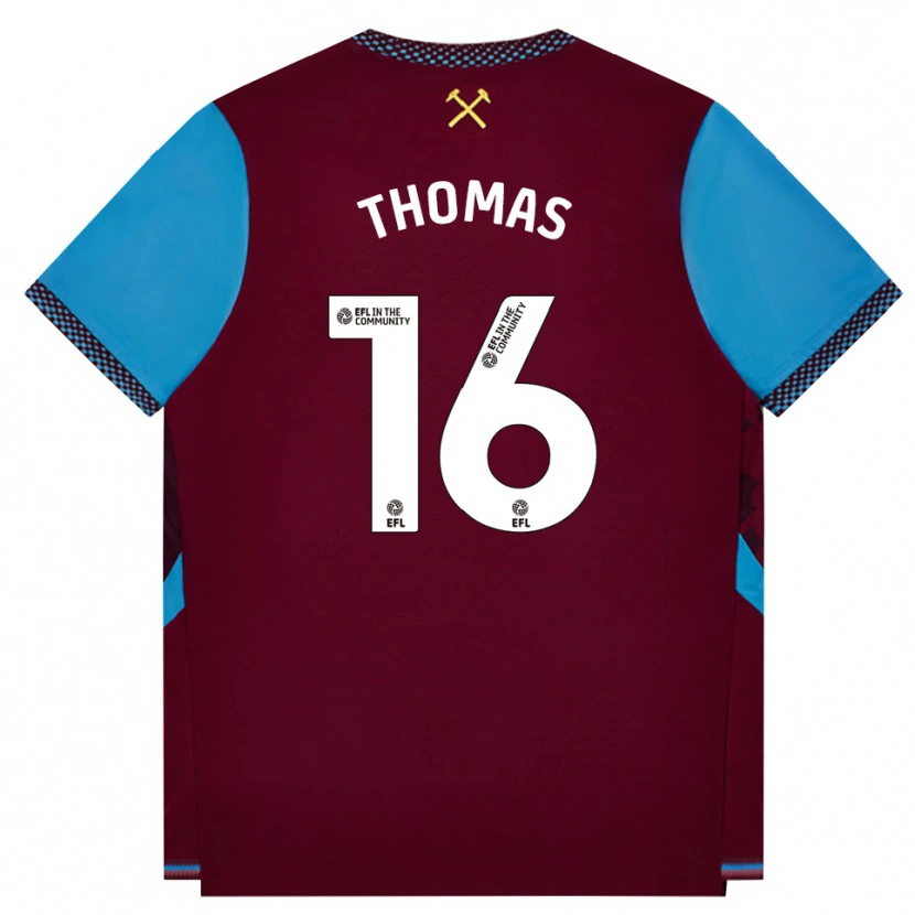 Danxen Niño Camiseta Isaac Thomas #16 Borgoña Azulaciano 1ª Equipación 2026/27 La Camisa México