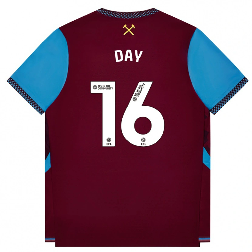 Danxen Niño Camiseta Frankie Day #16 Borgoña Azulaciano 1ª Equipación 2026/27 La Camisa México