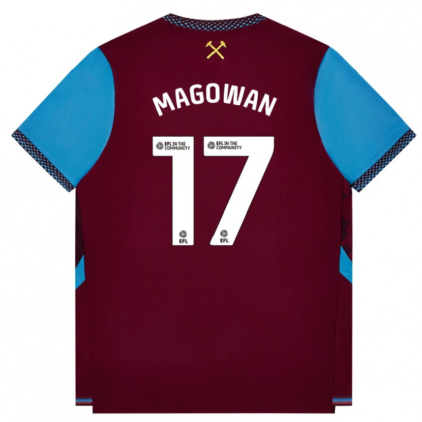 Danxen Niño Camiseta Zak Magowan #17 Borgoña Azulaciano 1ª Equipación 2026/27 La Camisa México