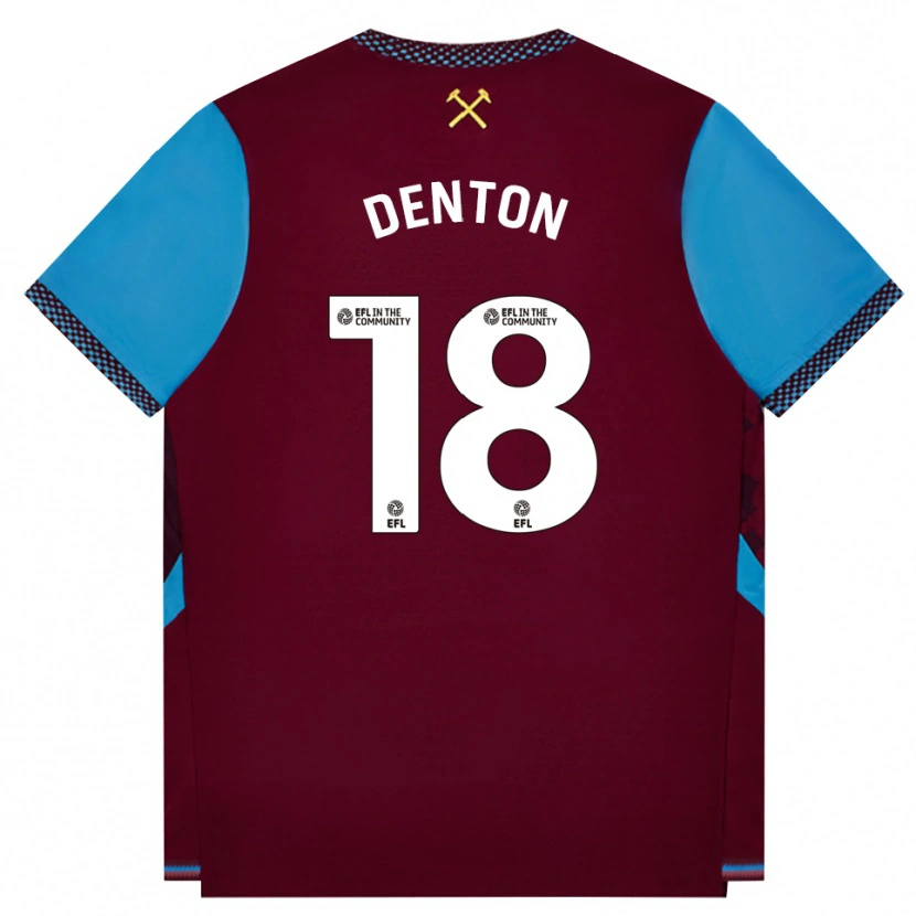 Danxen Niño Camiseta Anouk Denton #18 Borgoña Azulaciano 1ª Equipación 2026/27 La Camisa México