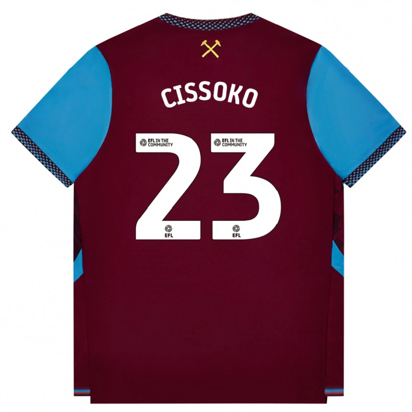 Danxen Niño Camiseta Hawa Cissoko #23 Borgoña Azulaciano 1ª Equipación 2026/27 La Camisa México