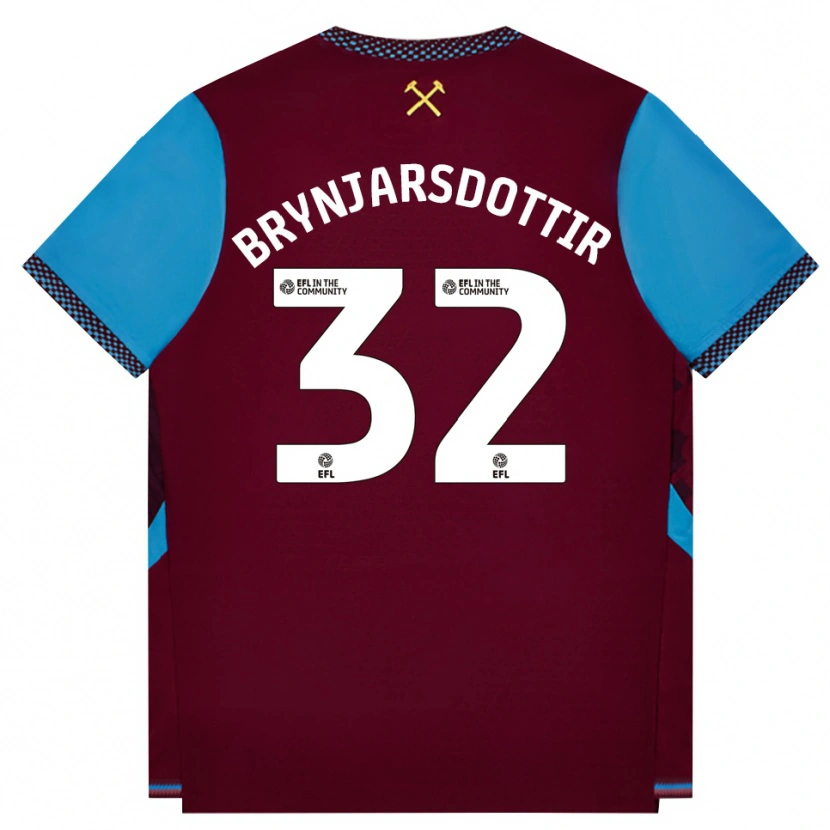 Danxen Niño Camiseta Dagny Brynjarsdottir #32 Borgoña Azulaciano 1ª Equipación 2026/27 La Camisa México
