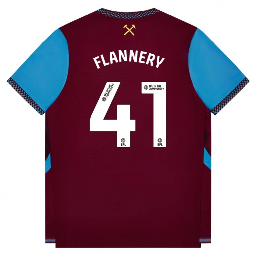 Danxen Niño Camiseta Keira Flannery #41 Borgoña Azulaciano 1ª Equipación 2026/27 La Camisa México