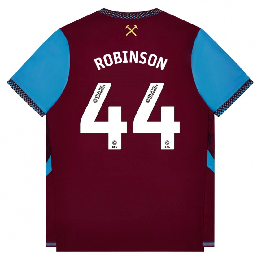 Danxen Niño Camiseta Junior Robinson #44 Borgoña Azulaciano 1ª Equipación 2026/27 La Camisa México
