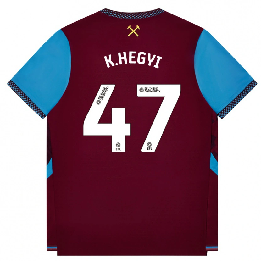 Danxen Niño Camiseta Krisztian Hegyi #47 Borgoña Azulaciano 1ª Equipación 2026/27 La Camisa México