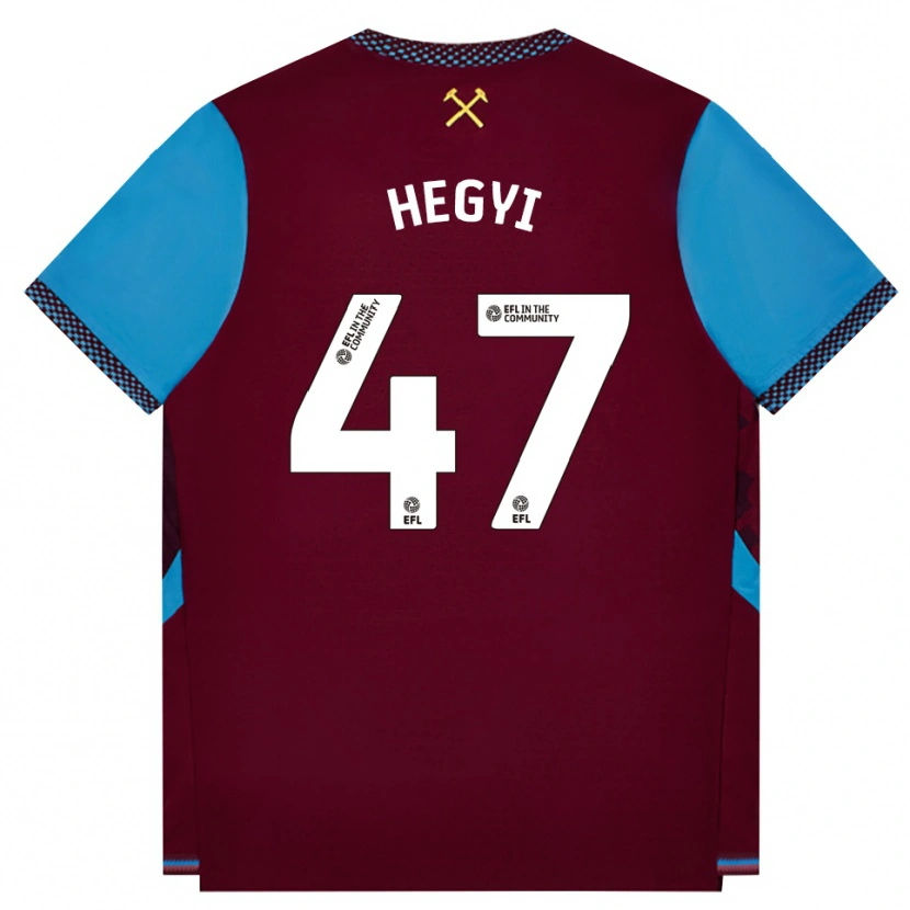 Danxen Niño Camiseta Krisztián Hegyi #47 Borgoña Azulaciano 1ª Equipación 2026/27 La Camisa México