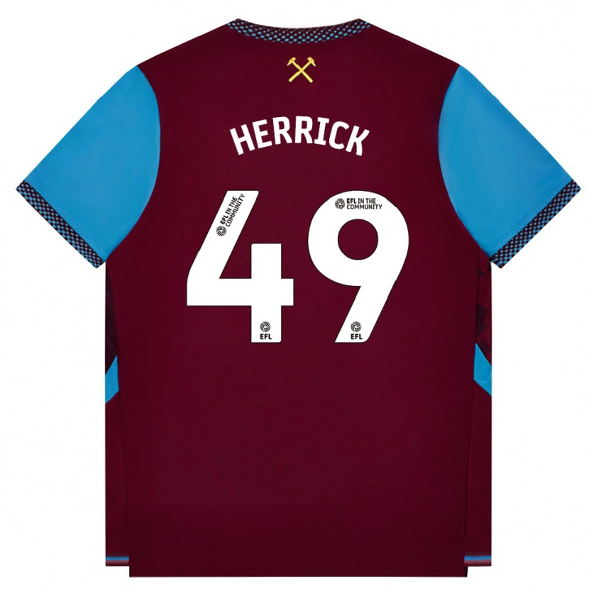 Danxen Niño Camiseta Finlay Herrick #49 Borgoña Azulaciano 1ª Equipación 2026/27 La Camisa México