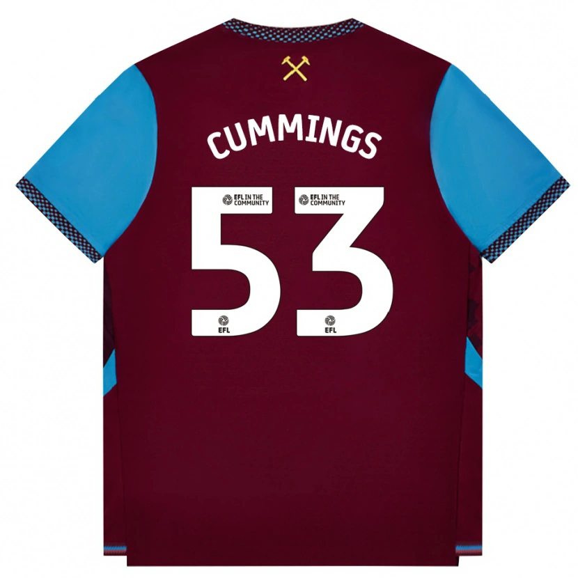 Danxen Niño Camiseta Daniel Cummings #53 Borgoña Azulaciano 1ª Equipación 2026/27 La Camisa México