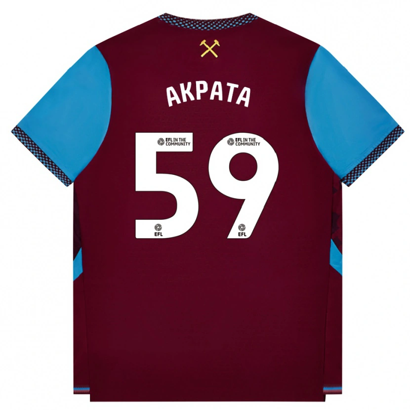 Danxen Niño Camiseta Tyron Akpata #59 Borgoña Azulaciano 1ª Equipación 2026/27 La Camisa México