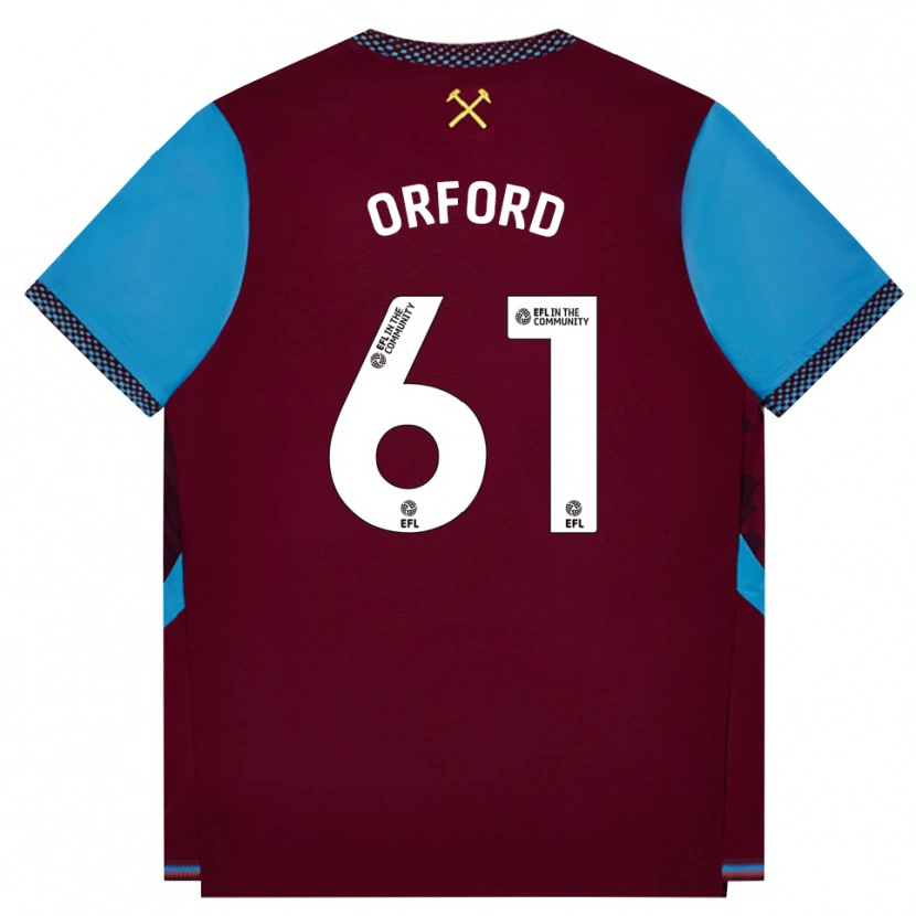 Danxen Niño Camiseta Lewis Orford #61 Borgoña Azulaciano 1ª Equipación 2026/27 La Camisa México