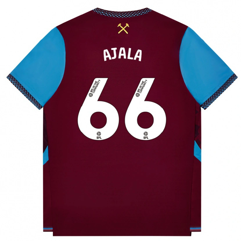 Danxen Niño Camiseta Joshua Ajala #66 Borgoña Azulaciano 1ª Equipación 2026/27 La Camisa México