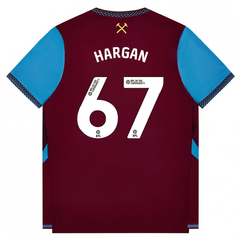 Danxen Niño Camiseta Riley Hargan #67 Borgoña Azulaciano 1ª Equipación 2026/27 La Camisa México
