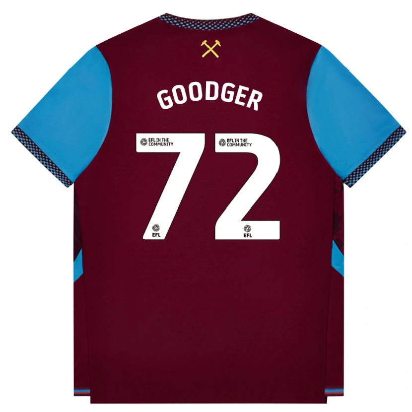 Danxen Niño Camiseta Tommy Goodger #72 Borgoña Azulaciano 1ª Equipación 2026/27 La Camisa México