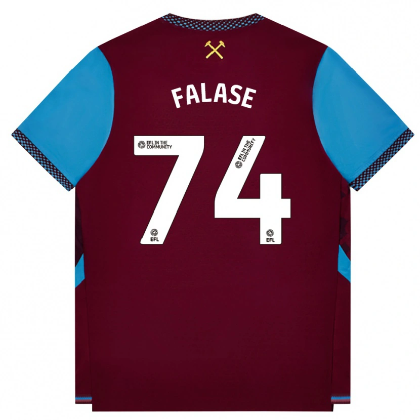 Danxen Niño Camiseta Asher Falase #74 Borgoña Azulaciano 1ª Equipación 2026/27 La Camisa México