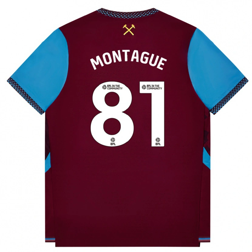 Danxen Niño Camiseta Harry Montague #81 Borgoña Azulaciano 1ª Equipación 2026/27 La Camisa México