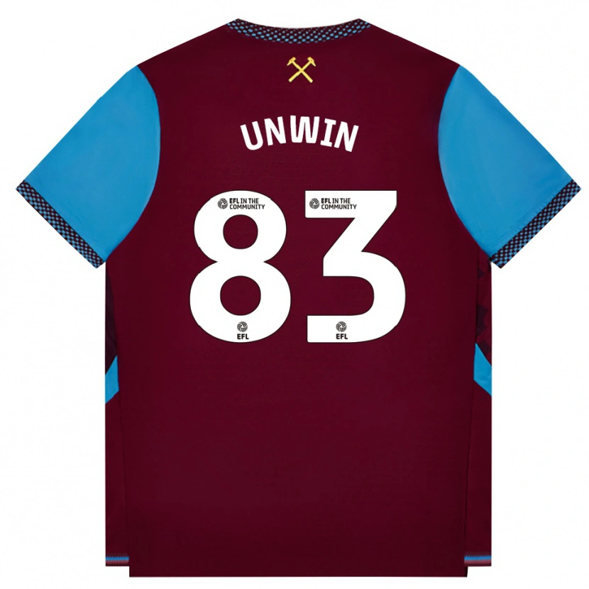 Danxen Niño Camiseta Jonathan Unwin #83 Borgoña Azulaciano 1ª Equipación 2026/27 La Camisa México
