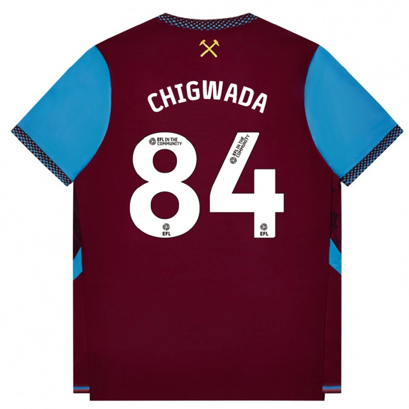 Danxen Niño Camiseta David Chigwada #84 Borgoña Azulaciano 1ª Equipación 2026/27 La Camisa México