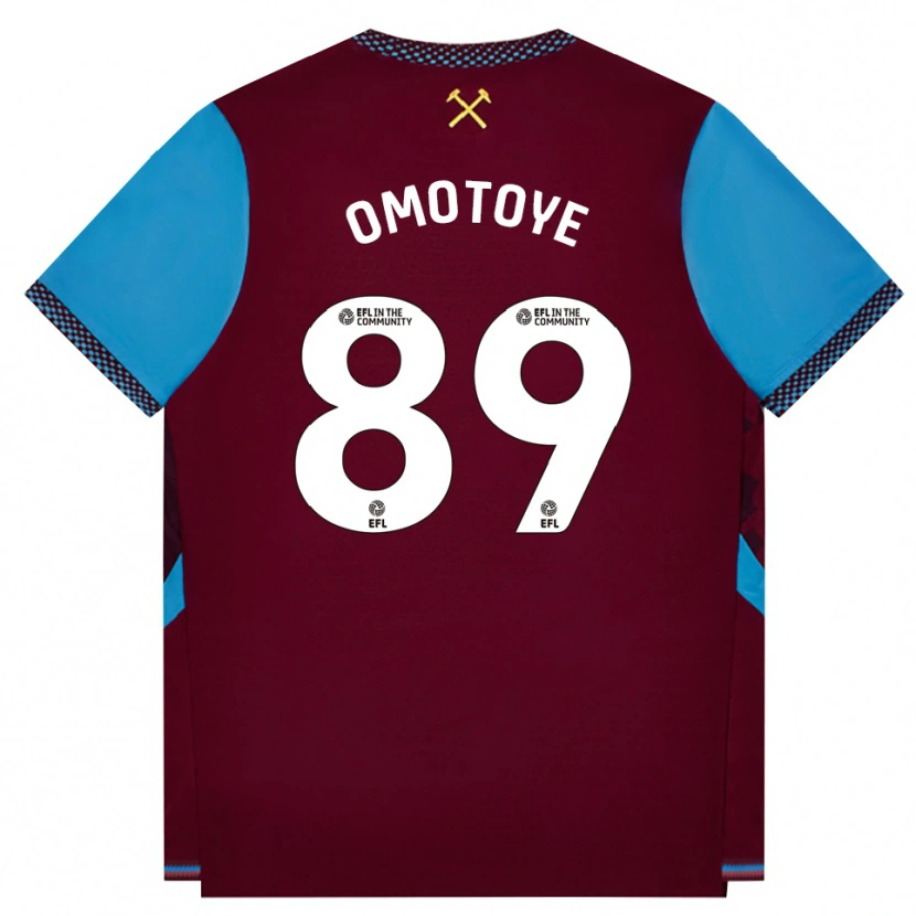 Danxen Niño Camiseta Tyrone Omotoye #89 Borgoña Azulaciano 1ª Equipación 2026/27 La Camisa México