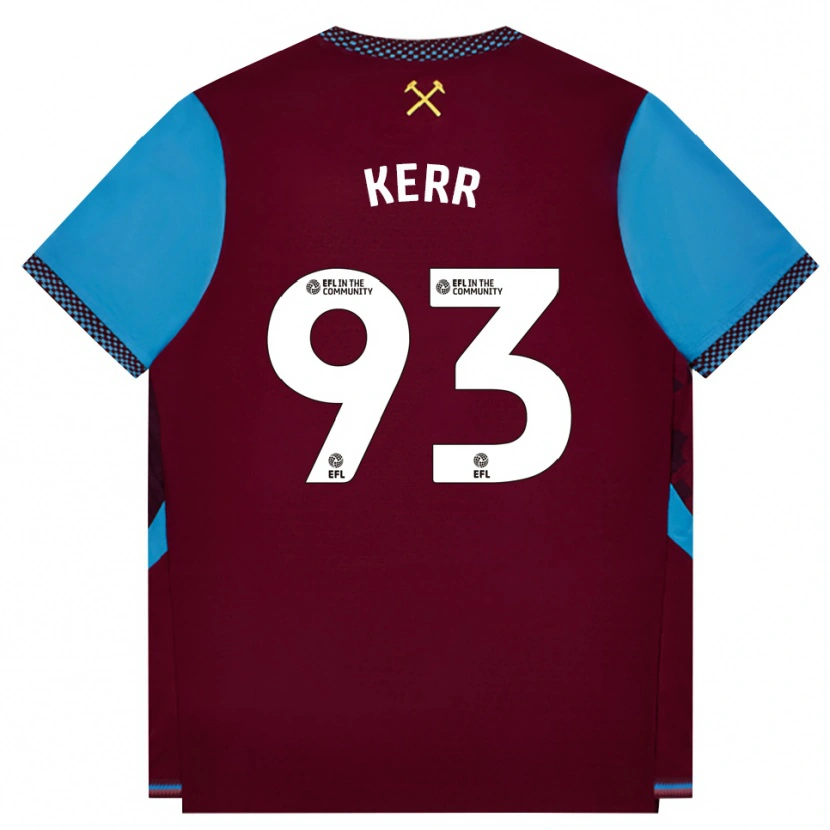 Danxen Niño Camiseta Joel Kerr #93 Borgoña Azulaciano 1ª Equipación 2026/27 La Camisa México