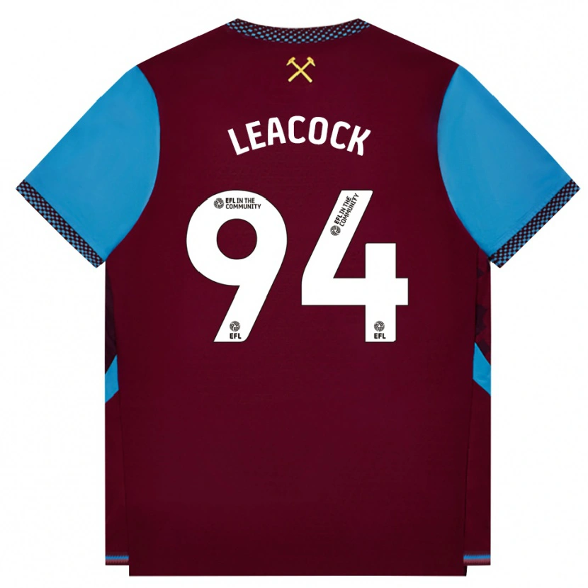 Danxen Niño Camiseta Callum Leacock #94 Borgoña Azulaciano 1ª Equipación 2026/27 La Camisa México