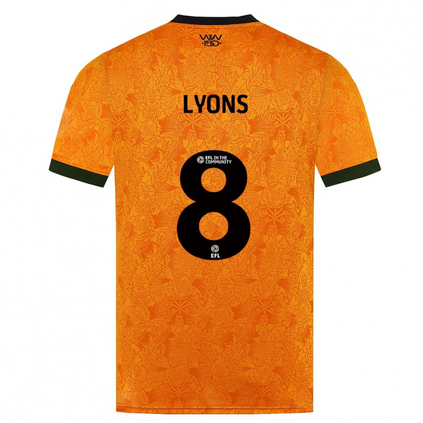 Danxen Niño Camiseta Connor Lyons #8 Naranja Negro 1ª Equipación 2026/27 La Camisa México