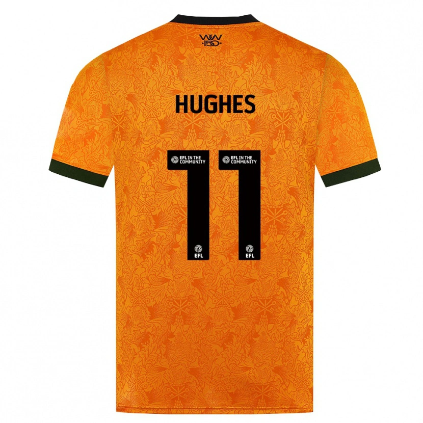 Danxen Niño Camiseta Amber Hughes #11 Naranja Negro 1ª Equipación 2026/27 La Camisa México