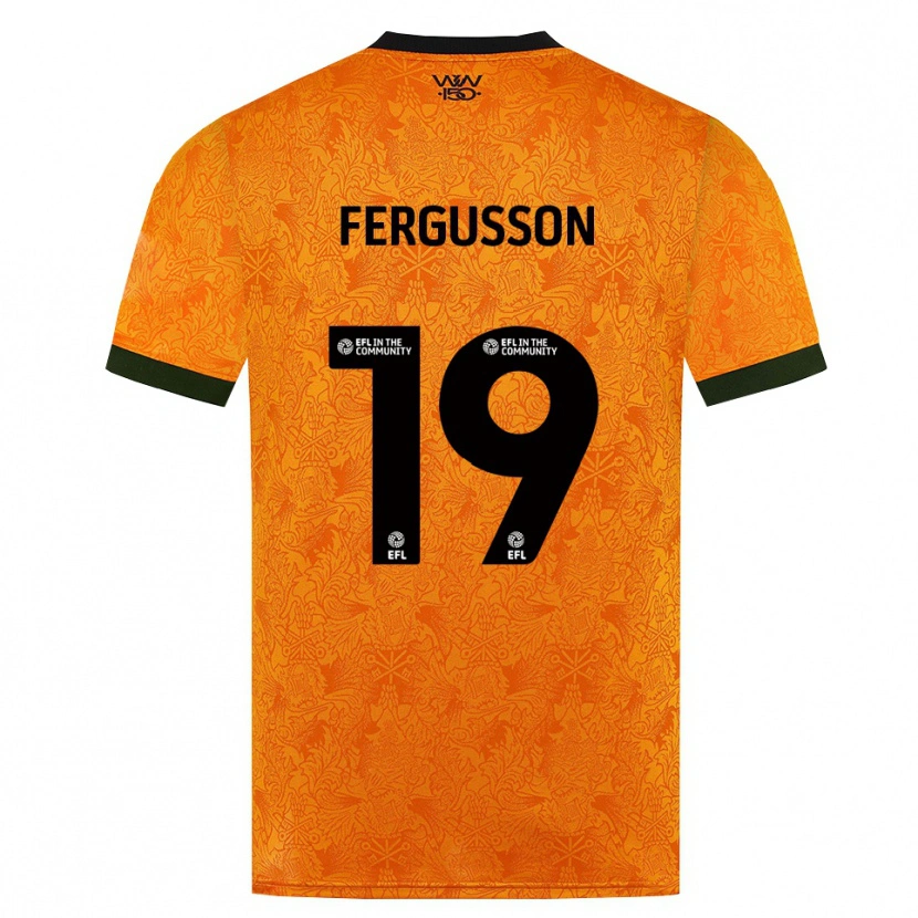 Danxen Niño Camiseta Liv Fergusson #19 Naranja Negro 1ª Equipación 2026/27 La Camisa México