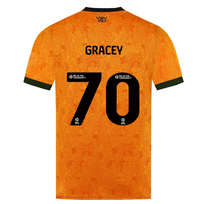 Danxen Niño Camiseta Josh Gracey #70 Naranja Negro 1ª Equipación 2026/27 La Camisa México