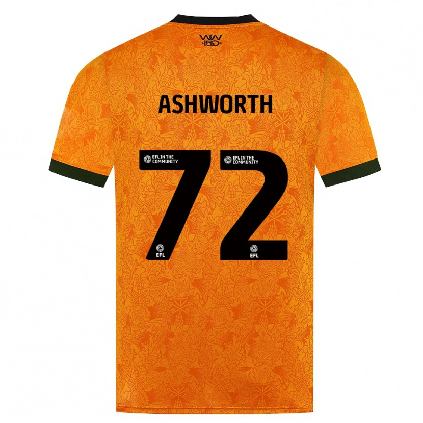 Danxen Niño Camiseta Finn Ashworth #72 Naranja Negro 1ª Equipación 2026/27 La Camisa México