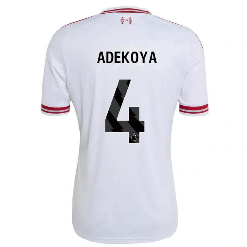 Danxen Niño Camiseta Noah Adekoya #4 Rojo Blanco 2ª Equipación 2026/27 La Camisa México