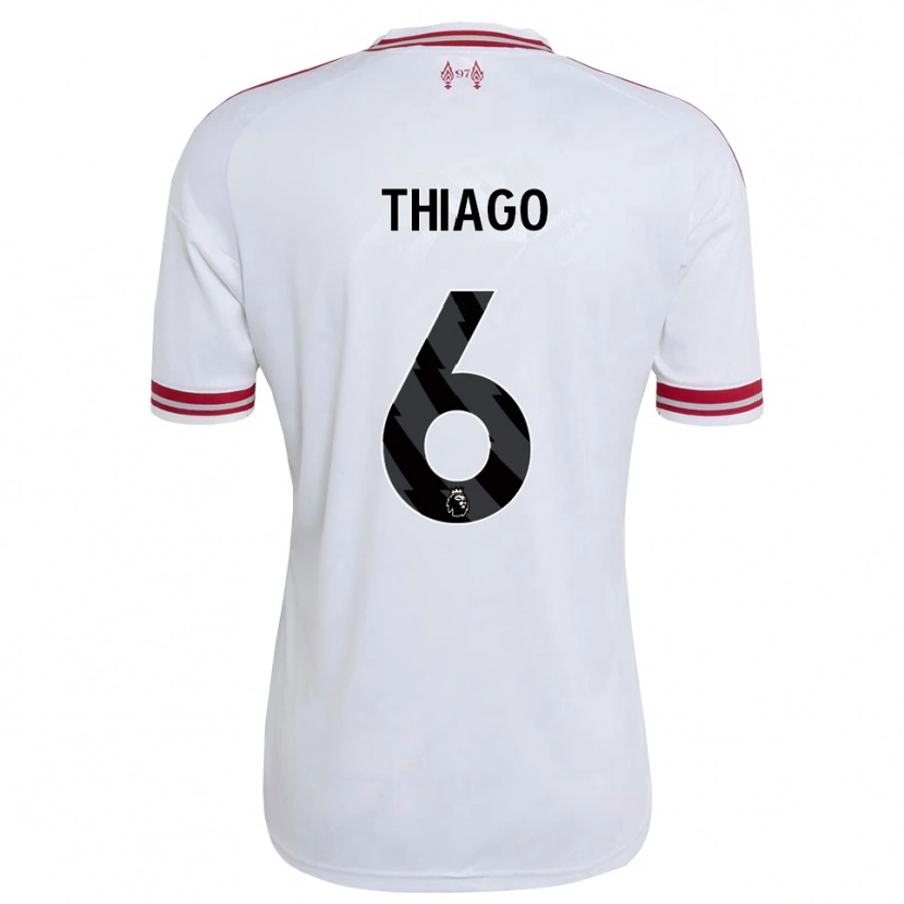 Danxen Niño Camiseta Thiago #6 Rojo Blanco 2ª Equipación 2026/27 La Camisa México