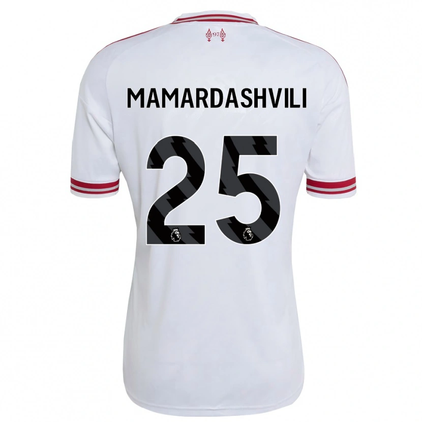 Danxen Niño Camiseta Giorgi Mamardashvili #25 Rojo Blanco 2ª Equipación 2026/27 La Camisa México
