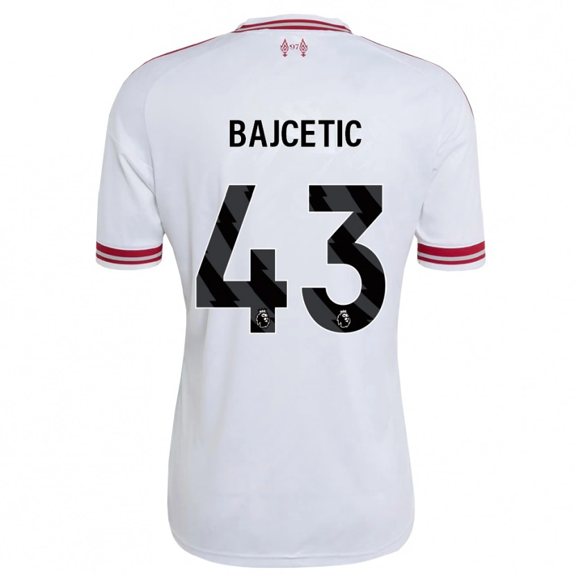 Danxen Niño Camiseta Stefan Bajcetic #43 Rojo Blanco 2ª Equipación 2026/27 La Camisa México