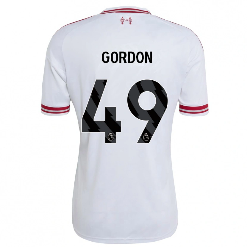 Danxen Niño Camiseta Kaide Gordon #49 Rojo Blanco 2ª Equipación 2026/27 La Camisa México