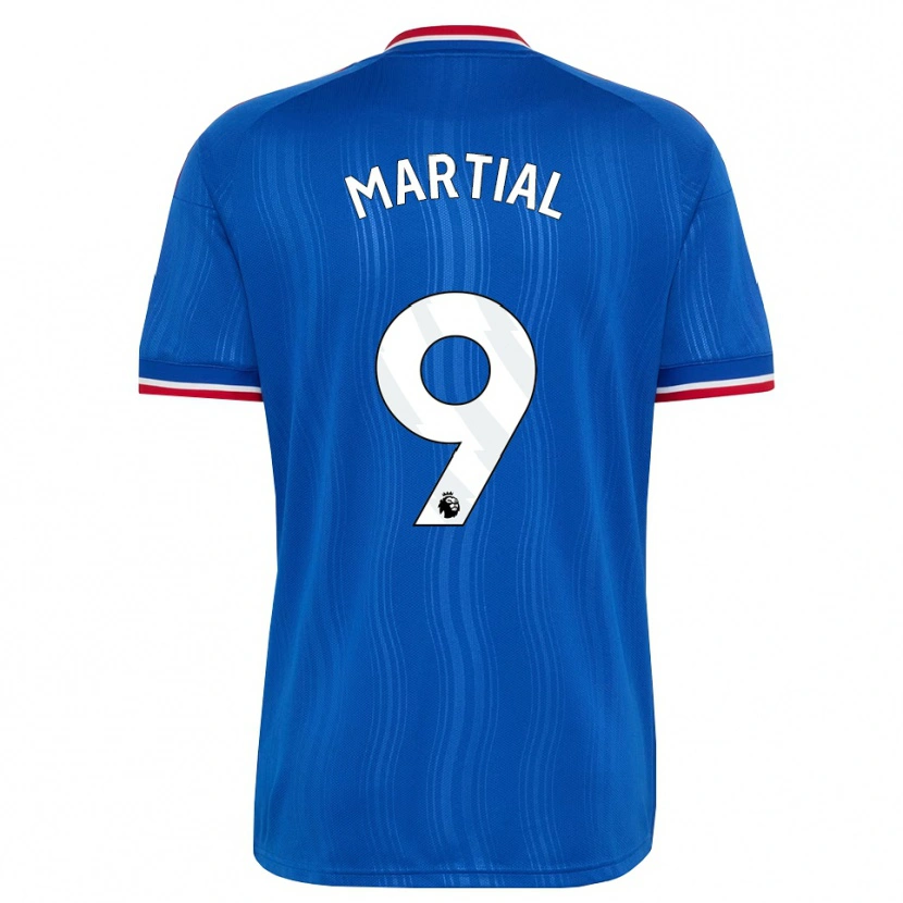 Danxen Niño Camiseta Anthony Martial #9 Azul Blanco Rojo 2ª Equipación 2026/27 La Camisa México