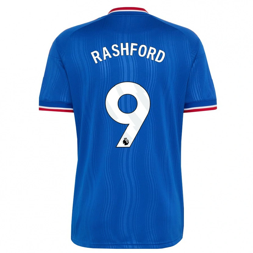 Danxen Niño Camiseta Marcus Rashford #9 Azul Blanco Rojo 2ª Equipación 2026/27 La Camisa México