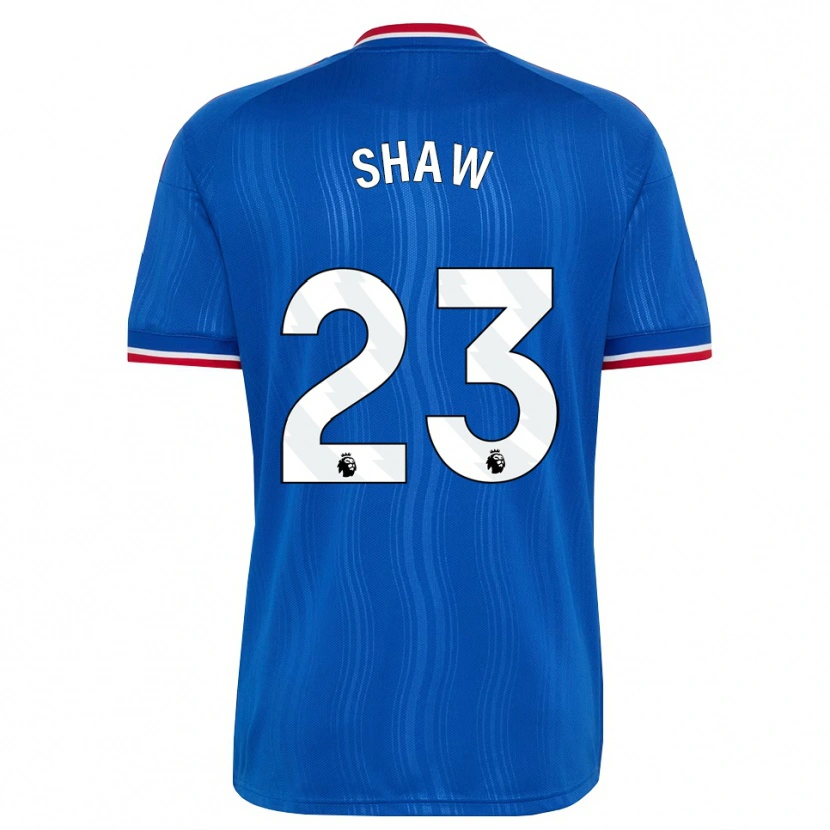 Danxen Niño Camiseta Luke Shaw #23 Azul Blanco Rojo 2ª Equipación 2026/27 La Camisa México