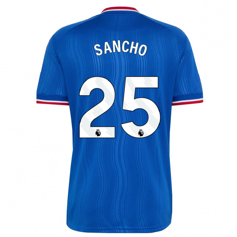 Danxen Niño Camiseta Jadon Sancho #25 Azul Blanco Rojo 2ª Equipación 2026/27 La Camisa México