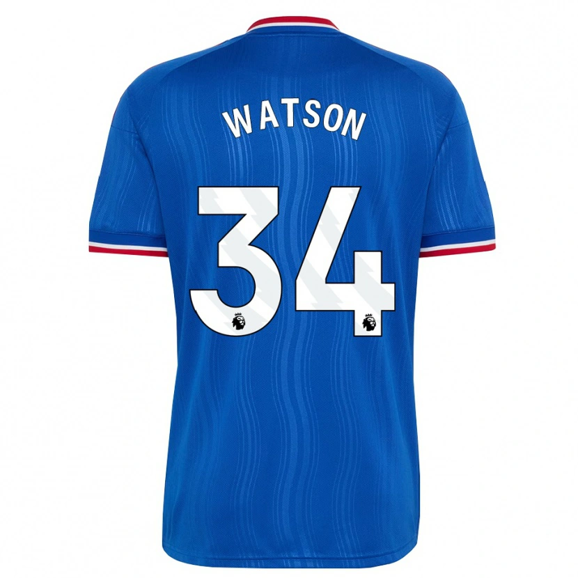 Danxen Niño Camiseta Emma Watson #34 Azul Blanco Rojo 2ª Equipación 2026/27 La Camisa México