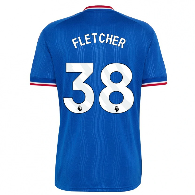 Danxen Niño Camiseta Jack Fletcher #38 Azul Blanco Rojo 2ª Equipación 2026/27 La Camisa México