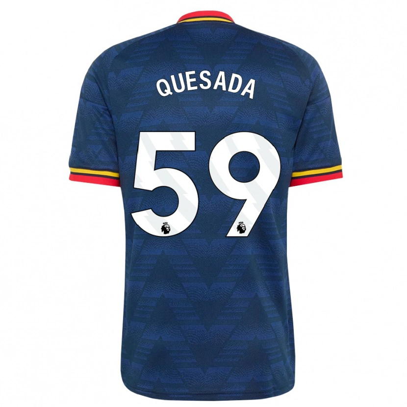 Danxen Niño Camiseta Elián Quesada #59 Azulmedianoche Amarillo Rojo 2ª Equipación 2026/27 La Camisa México