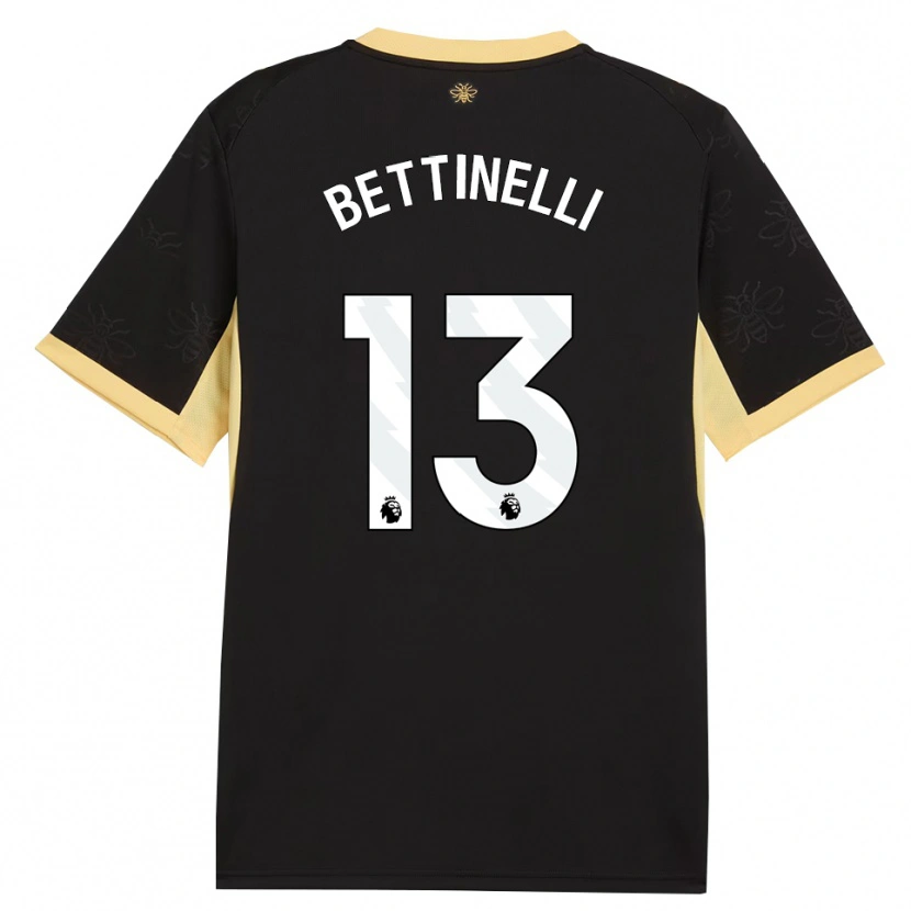 Danxen Niño Camiseta Marcus Bettinelli #13 Negro Amarillo 2ª Equipación 2026/27 La Camisa México