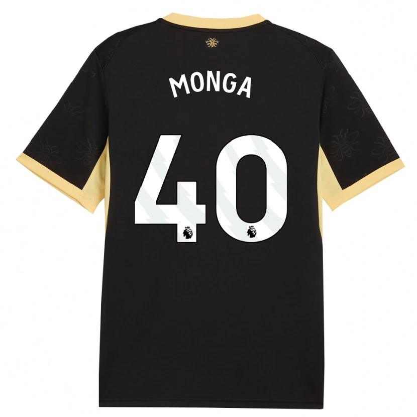 Danxen Niño Camiseta Jeremy Monga #40 Negro Amarillo 2ª Equipación 2026/27 La Camisa México