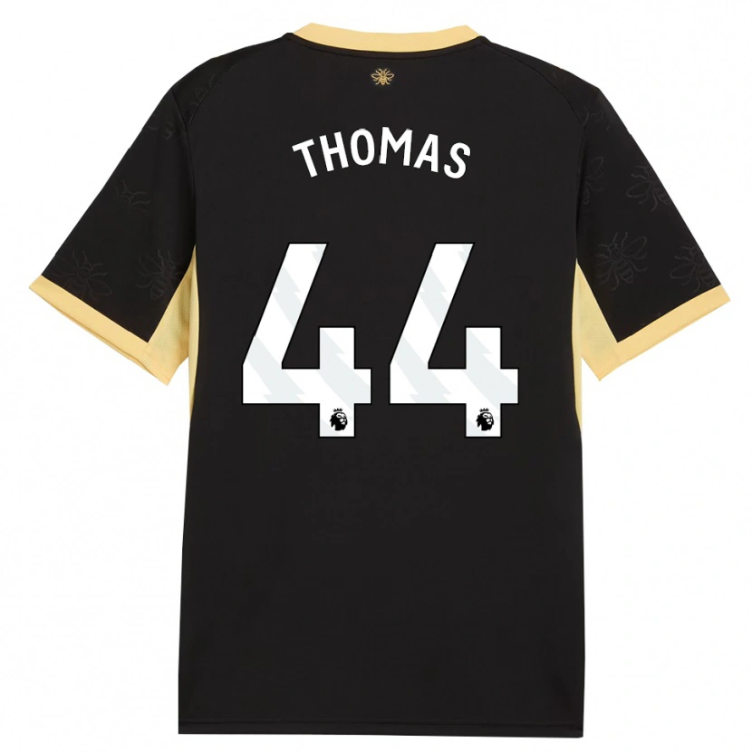 Danxen Niño Camiseta Codie Thomas #44 Negro Amarillo 2ª Equipación 2026/27 La Camisa México