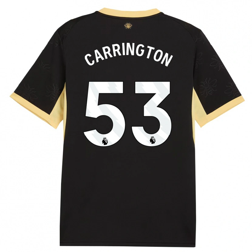 Danxen Niño Camiseta Ezra Carrington #53 Negro Amarillo 2ª Equipación 2026/27 La Camisa México