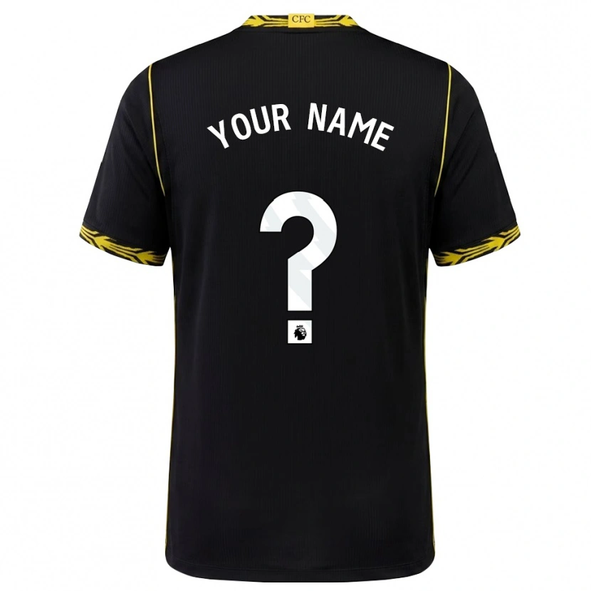 Danxen Niño Camiseta Su Nombre #0 Negro Amarillo 2ª Equipación 2026/27 La Camisa México