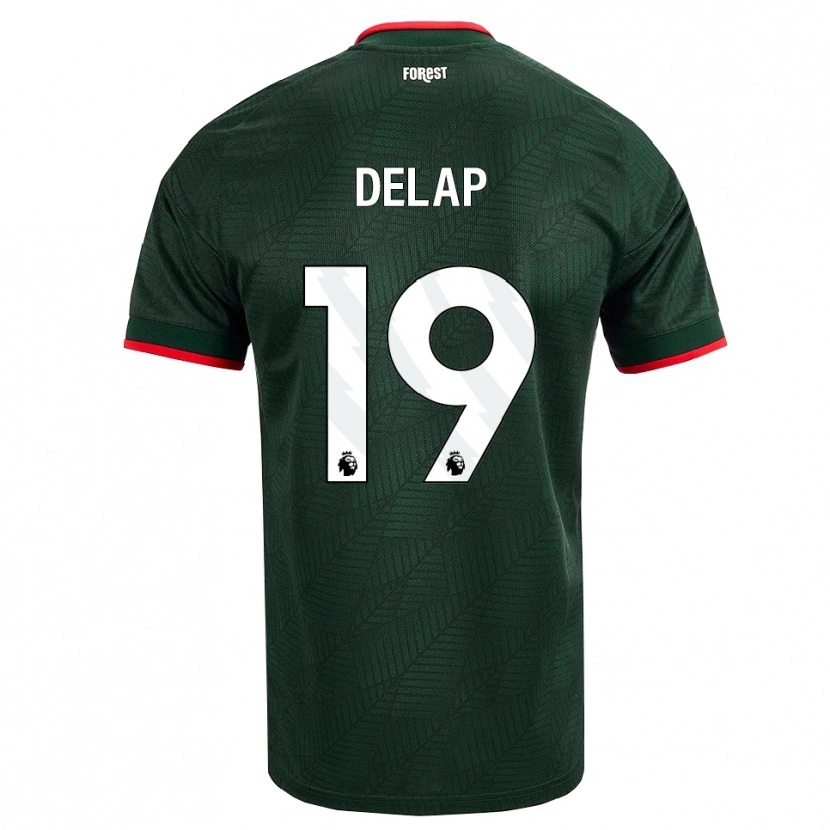Danxen Niño Camiseta Liam Delap #19 Verdeoscuro Rojo 2ª Equipación 2026/27 La Camisa México