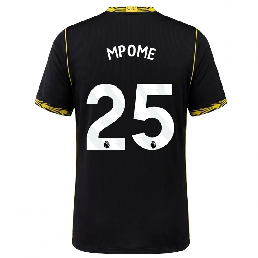 Danxen Niño Camiseta Maelys Mpome #25 Negro Amarillo 2ª Equipación 2026/27 La Camisa México